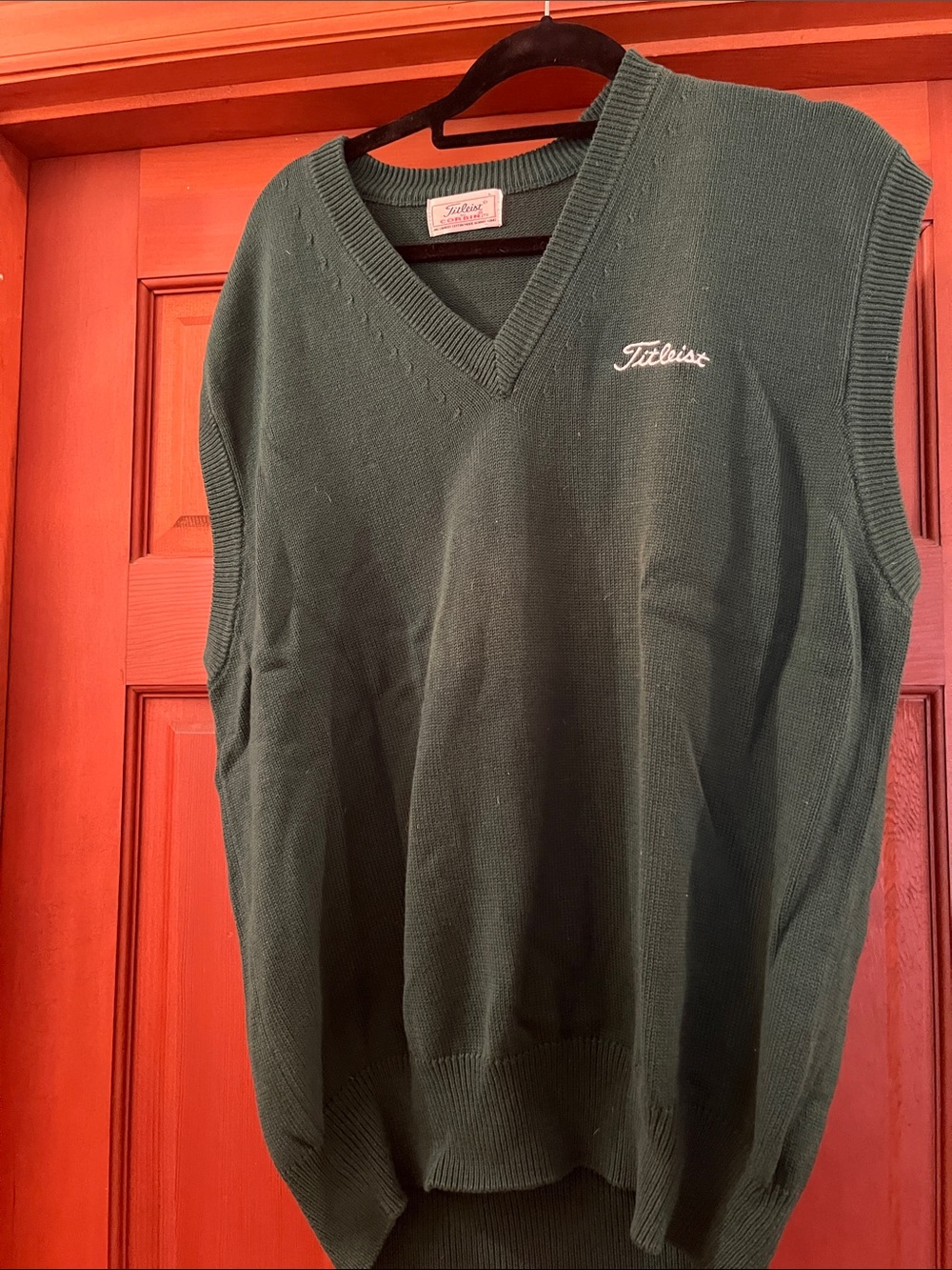 Titleist Men's Forest Green V-Neck Sweater Vest
